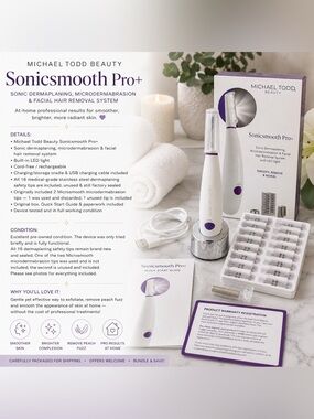 Michael Todd Beauty Sonicsmooth Pro+ Dermaplaning & Microdermabrasion System
